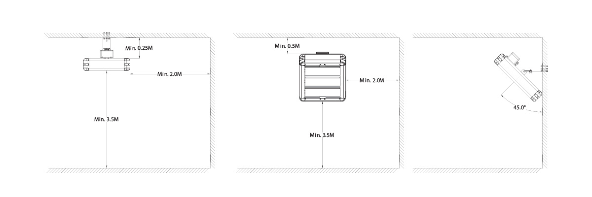 Mounting drawings for Shadow Industrial heaters